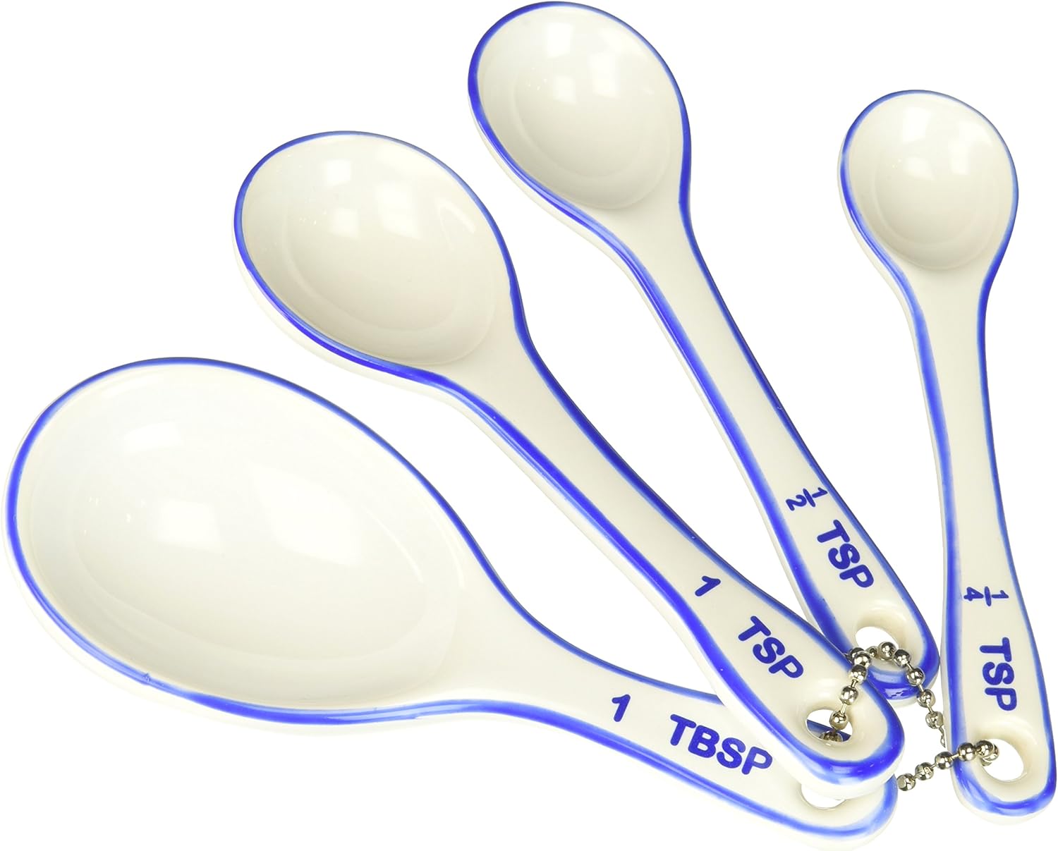 Scandicrafts Ceramic Measuring Spoons, Set of 4 Ceramic