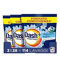 Dash Power Pods Detersivo Lavatrice In Capsule, 114 Lavaggi (38×3), Freschezza Di Lenor, Risveglio Primaverile, rimuove addirittura gli odori di sudore vecchi di 7 giorni, per una pulizia impeccabile
