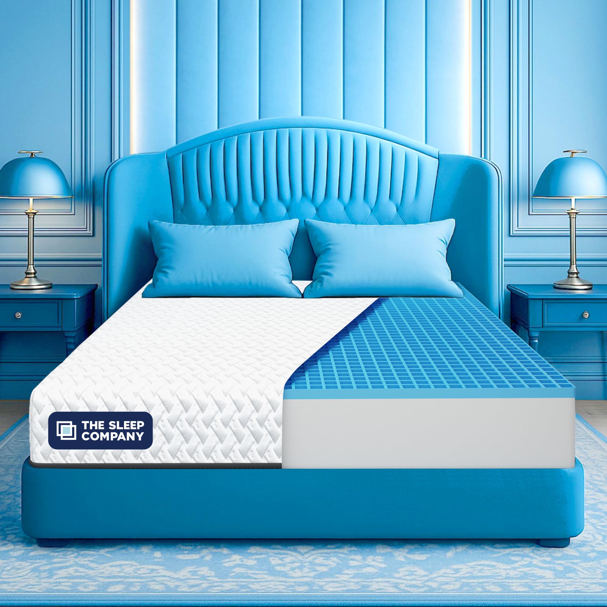 The Sleep Company Orthopedic GRID Mattress | Doctor-Recommended Support for a Healthy Back | Patented SmartGRID Technology | Medium Firm | 10-Year Warranty | Queen Size Bed Mattress | 72x60x6