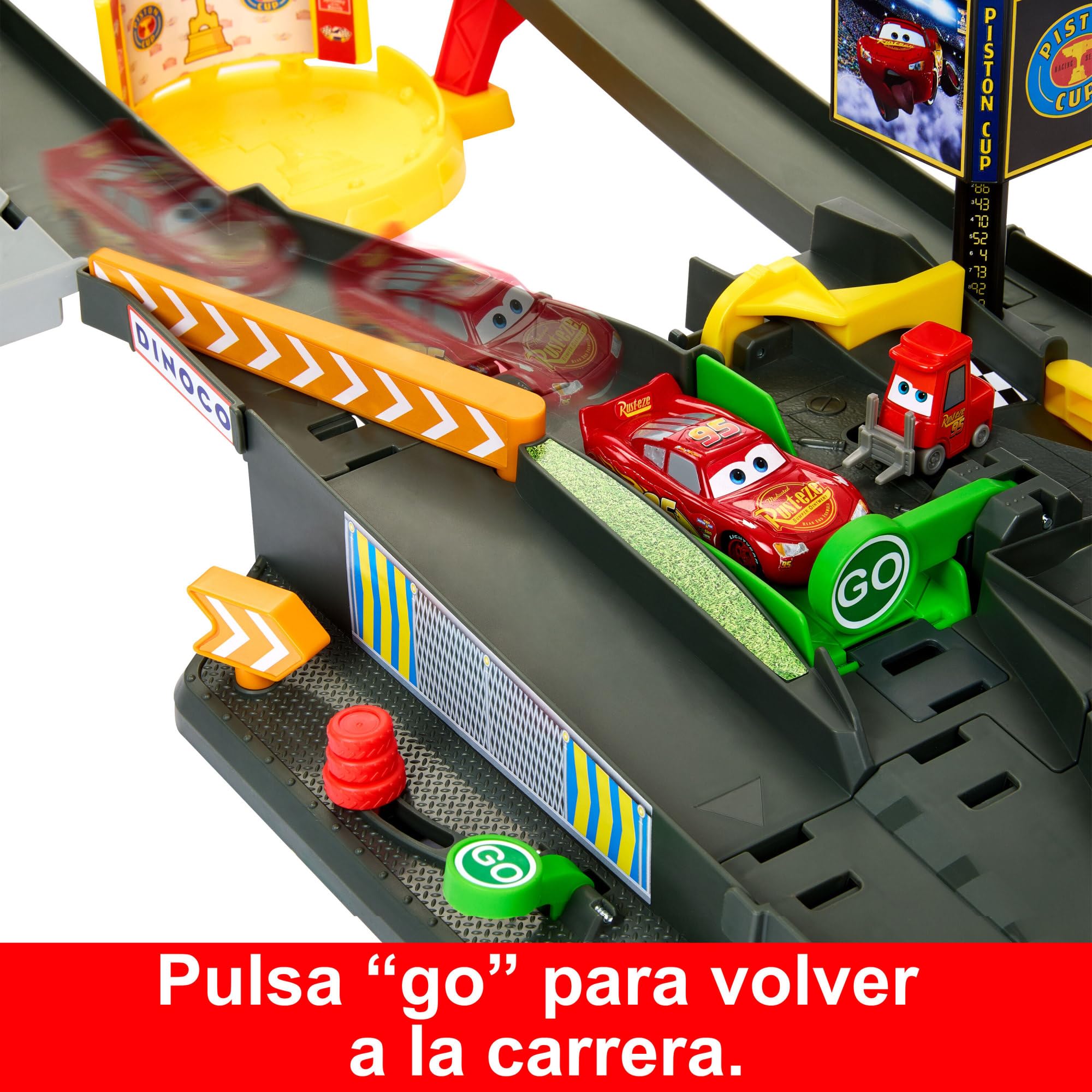 Mattel Disney Pixar Cars Copa Pistón Pista para coches de juguete con 1 vehículo, +3 años (HPD81)