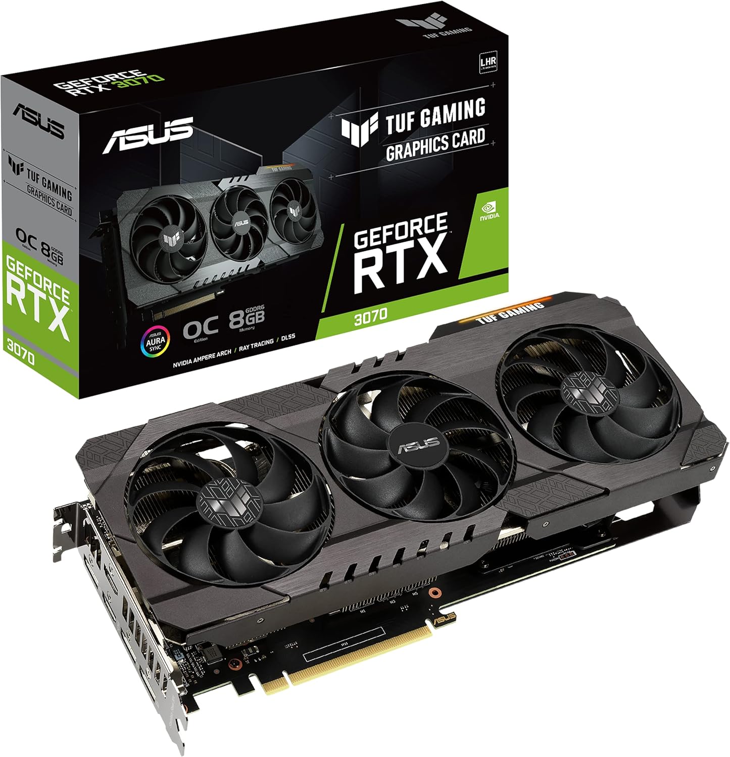 ASUS TUF Gaming NVIDIA GeForice RTX 3070 V2 OC Edition Scheda Grafica, 8GB GDDR6, PCIe 4.0, HDMI 2.1, DisplayPort 1.4a, GPU Tweak II, Componenti di Livello Militare, LHR ASUS TUF Gaming NVIDIA GeForice RTX 3070 V2 OC Edition Scheda Grafica, 8GB GDDR6, PCIe 4.0, HDMI 2.1, DisplayPort 1.4a, GPU Tweak II, Componenti di Livello Militare, LHR