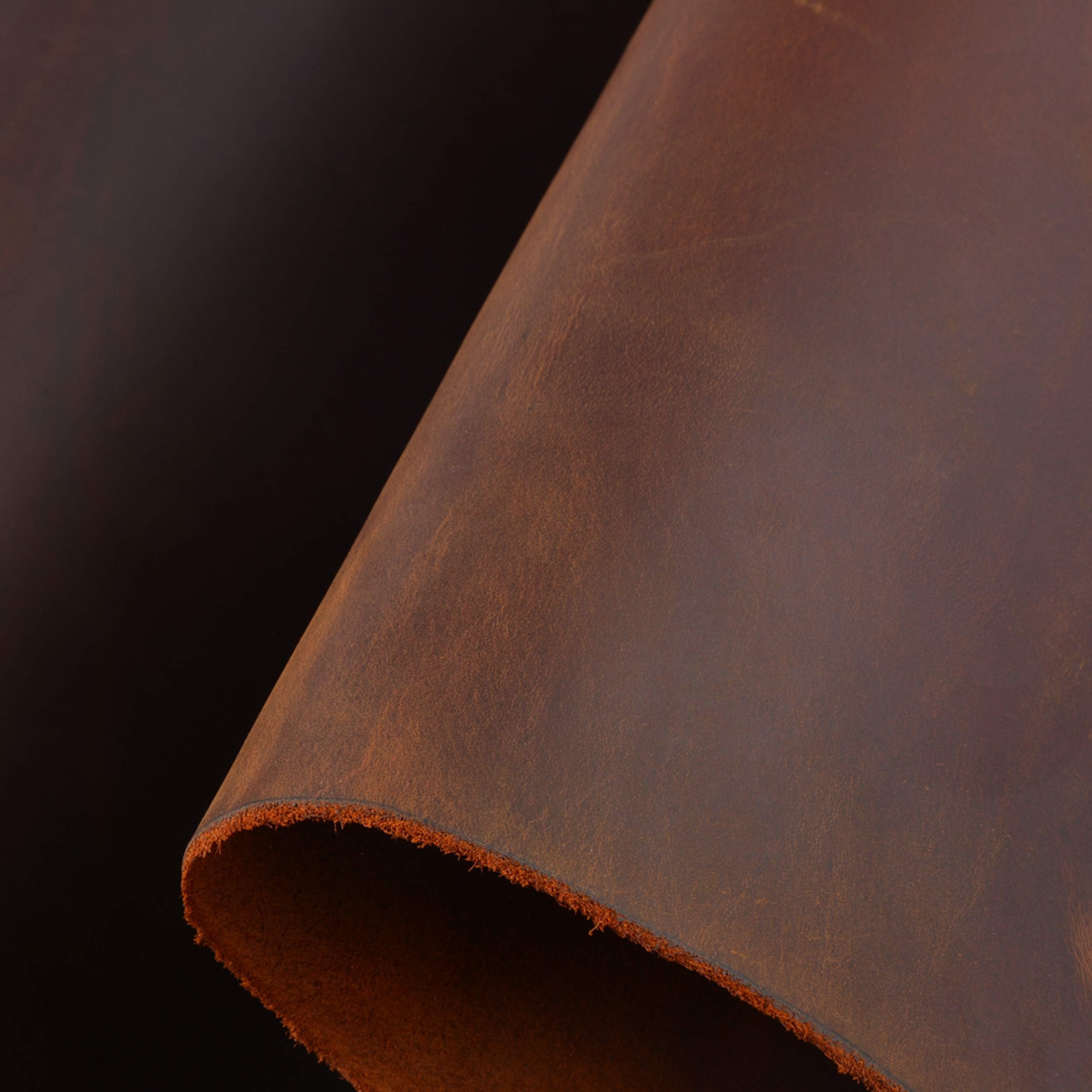QMYBROW Crafts Leather Cow Hide Full Grain 2.0mm Thick Leather Crafting Handmake Sewing and DIY Leather Supply