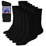 Debra Weitzner Diabetic Socks For Men and Women Loose Fit Non-Binding Cotton Crew Socks 6 Pairs