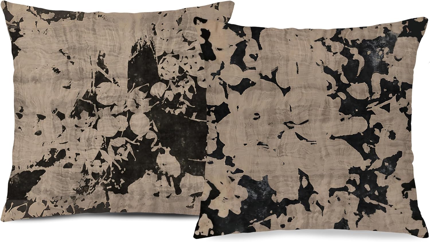 Vintage Oriental Boho Floral Pillow Covers 18x18 Double-Sided, Antique Moroccan Rustic Flower Botanical Decorative Throw Pillow Covers for Home Bedroom Living Room, Set of 4