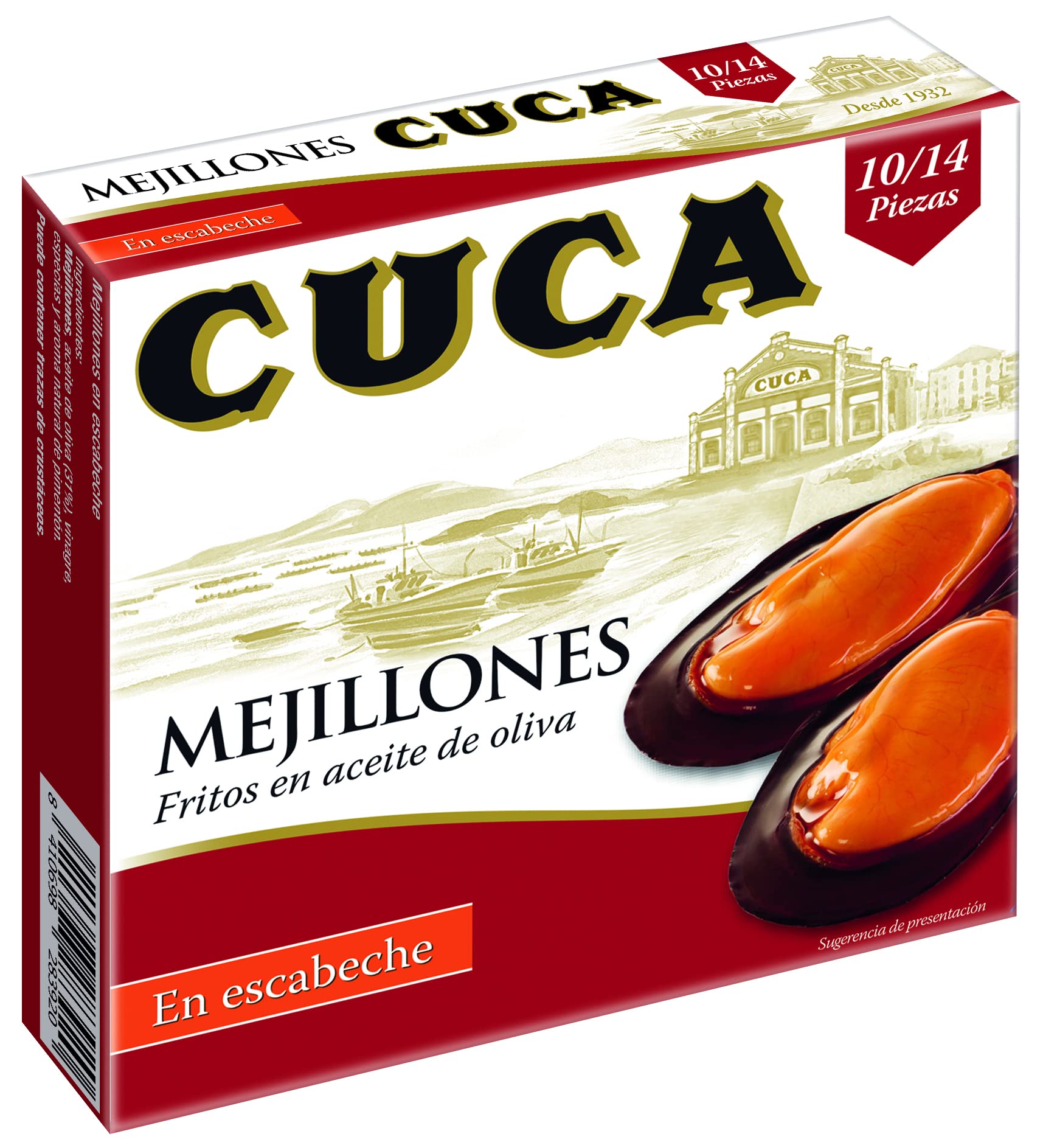 Cuca mejillones en escabeche 3 latas 115gr