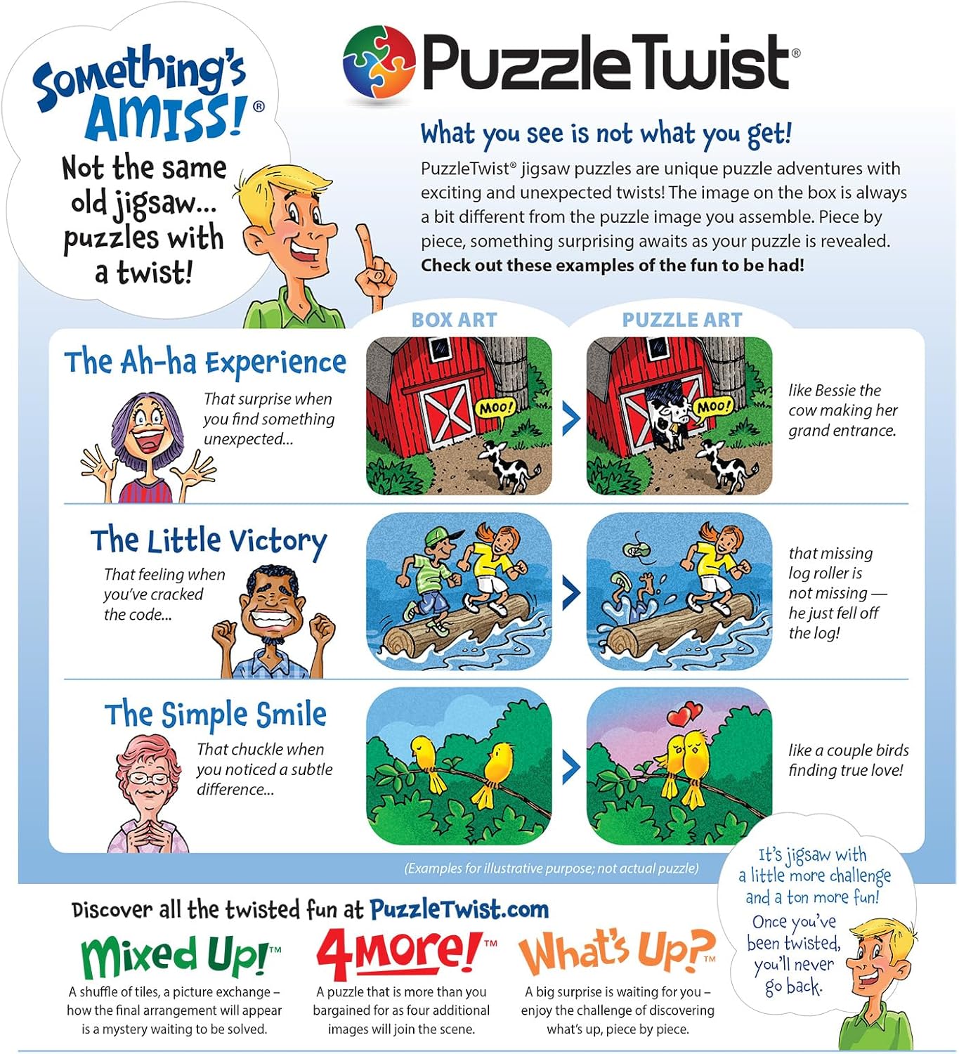 PuzzleTwist - Minnesota Spirit - 1000 Piece Jigsaw Puzzle, Something’s Amiss! Series, Unique Challenging Fun for Adults Family Teens, Made in USA