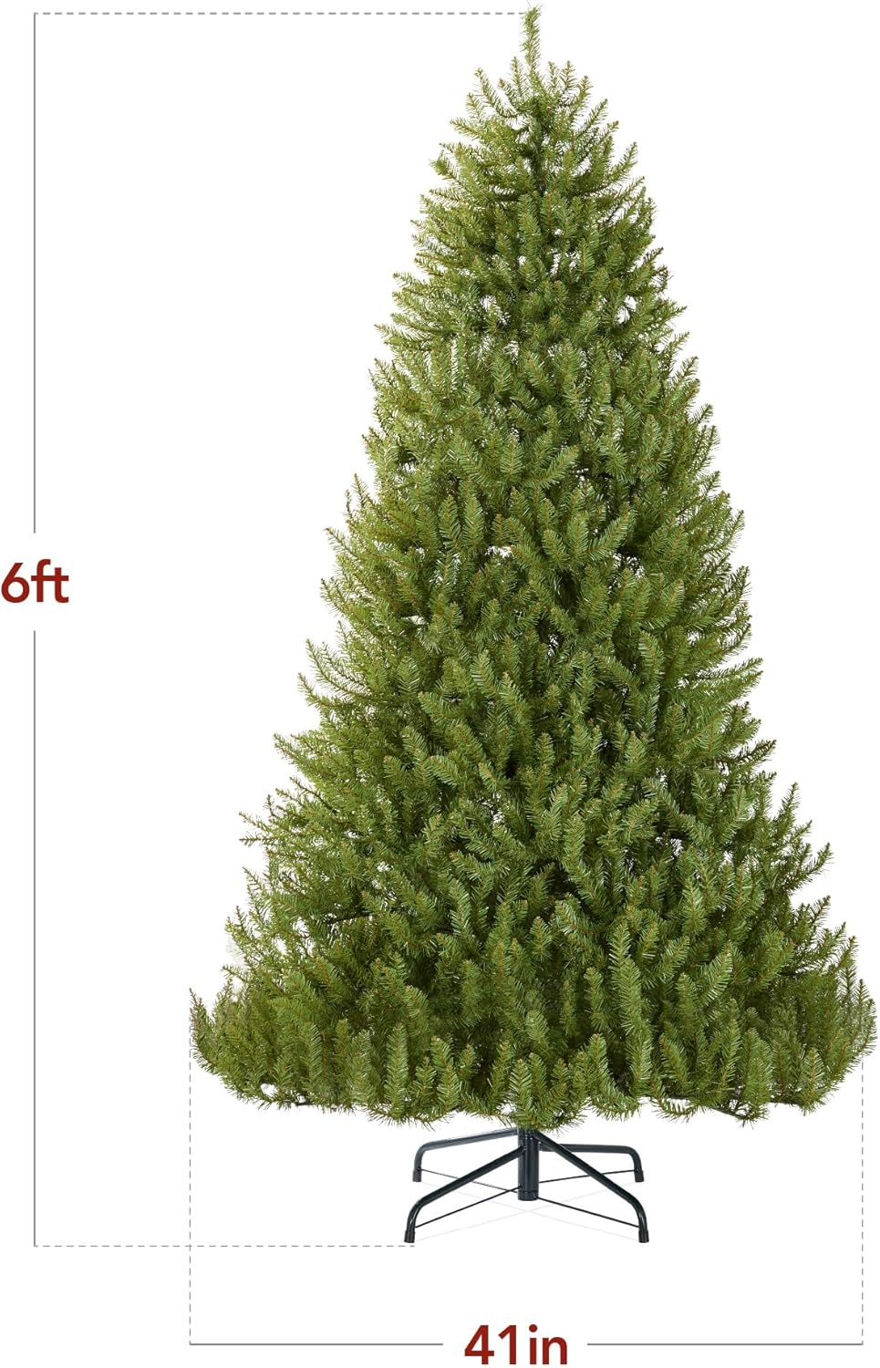 Best Choice Products Premium Nordic Fir Christmas Tree, 6ft Unlit Artificial Full Hinged Realistic Holiday Decoration w/ 1,350 Branch Tips