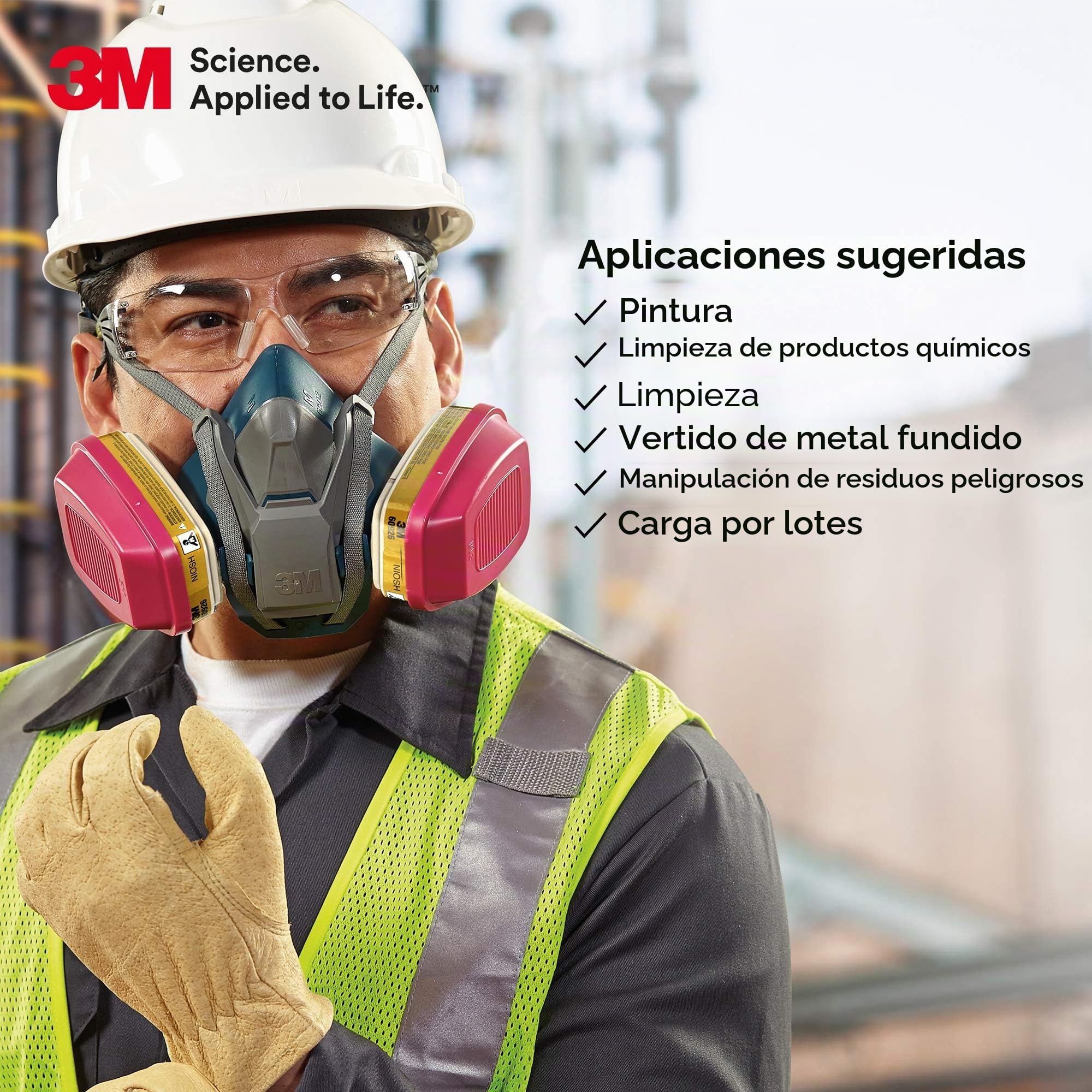 3M 60926 Cartuchos/Filtros, gas/vapor, P100 protección respiratoria (Pack de 2)