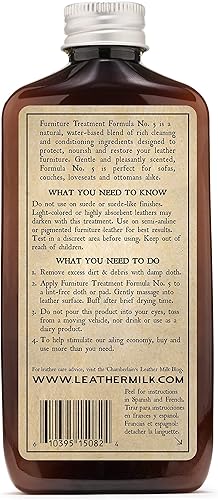 Miniatura 3 de Acondicionador y limpiador de muebles de cuero Leather Milk tratamiento para muebles n 5 para el cuidado completamente natural y no tóxico del cuero