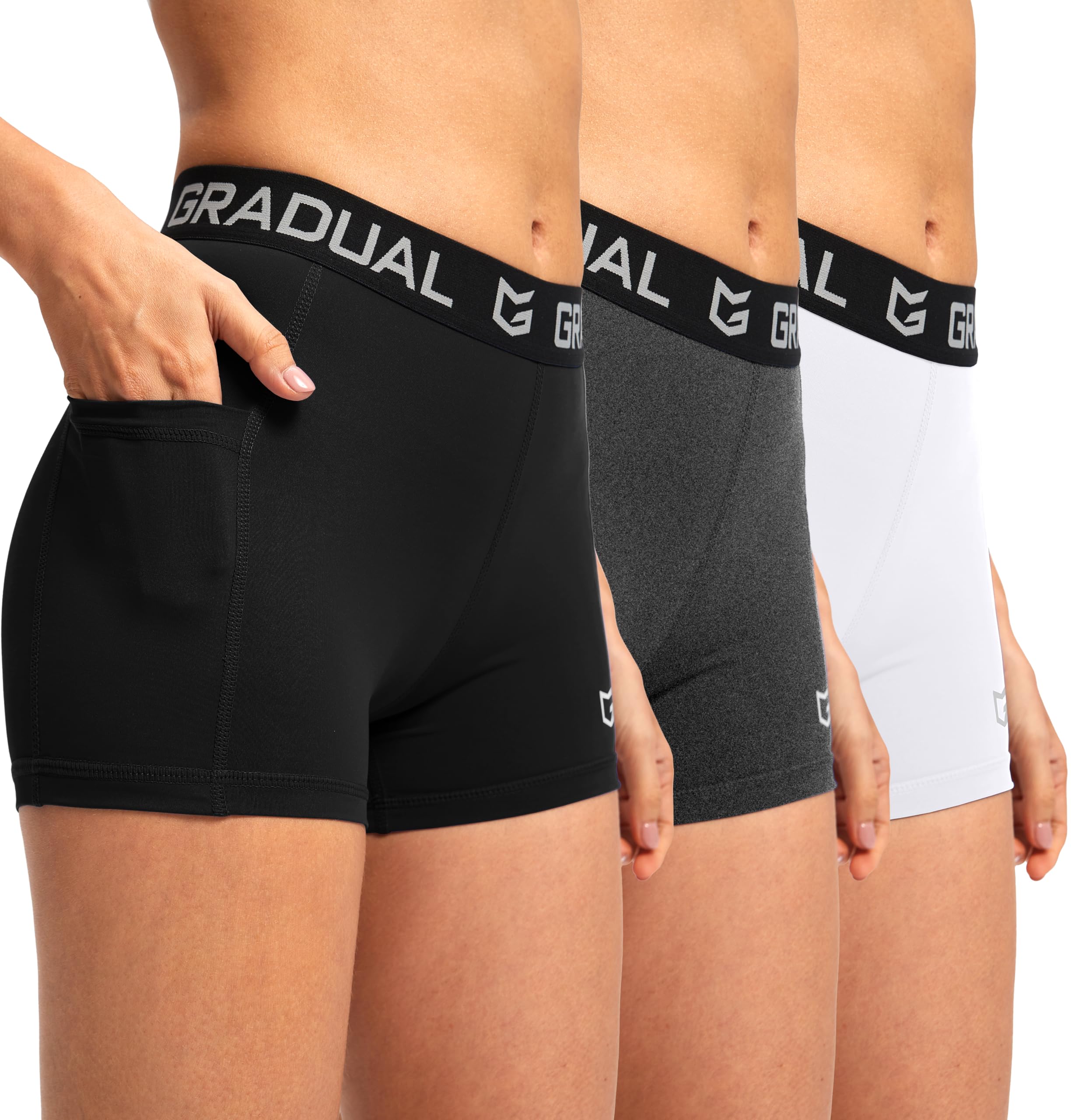 G Gradual 3'/7' Spandex Compression Shorts