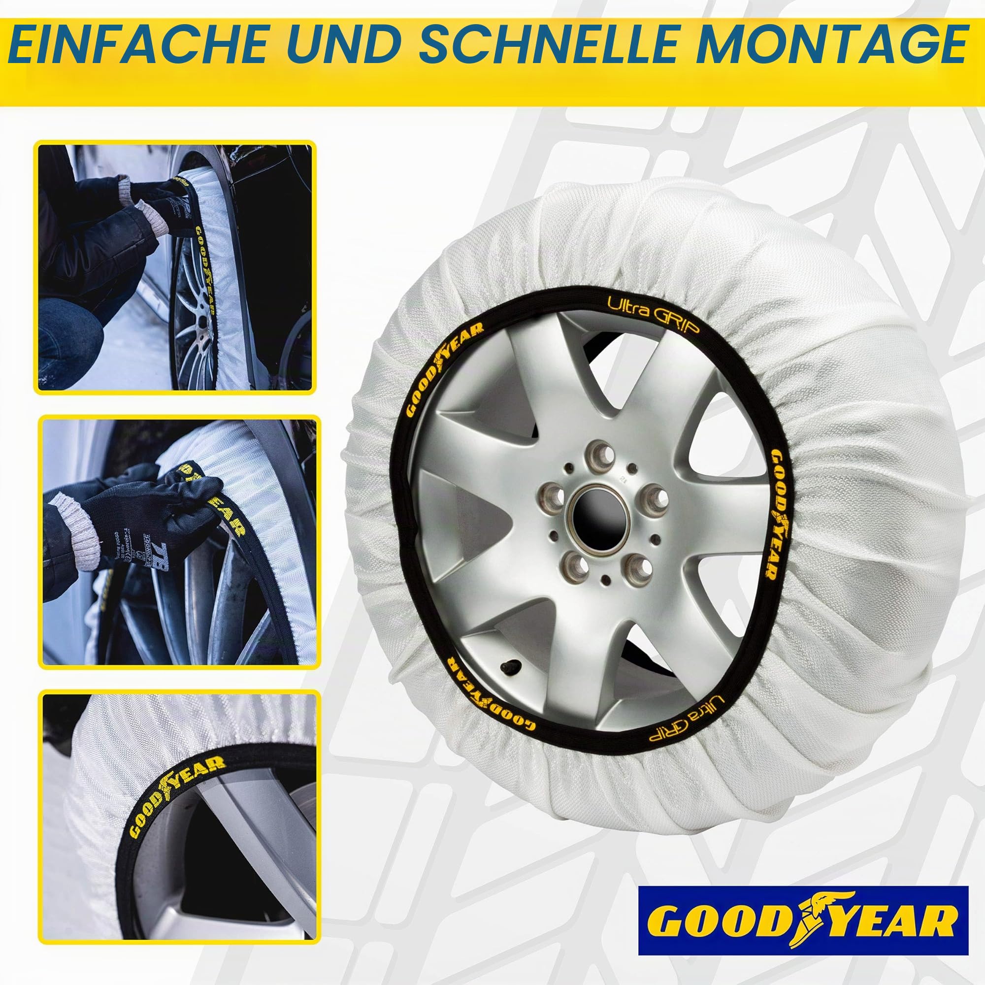 Goodyear Ultra GRIP Größe S 2er Set Textil Schneeketten für Autos