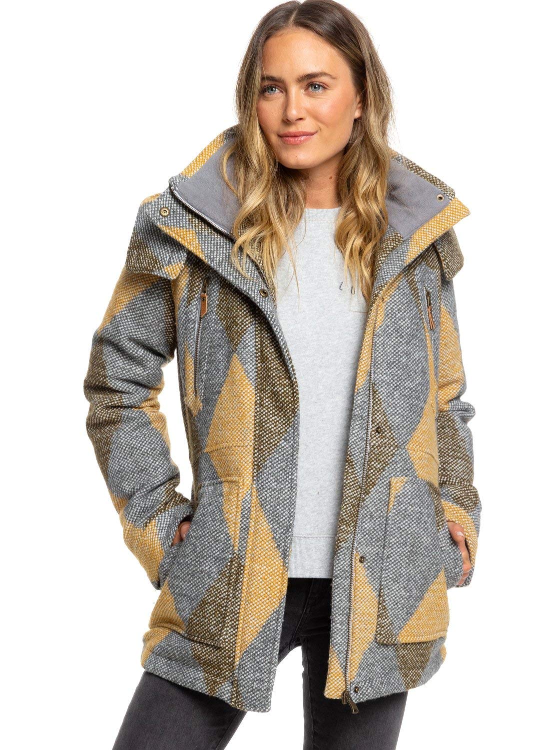 Roxy SNOW Women's Dawn Jacket, heather grey treetop, S