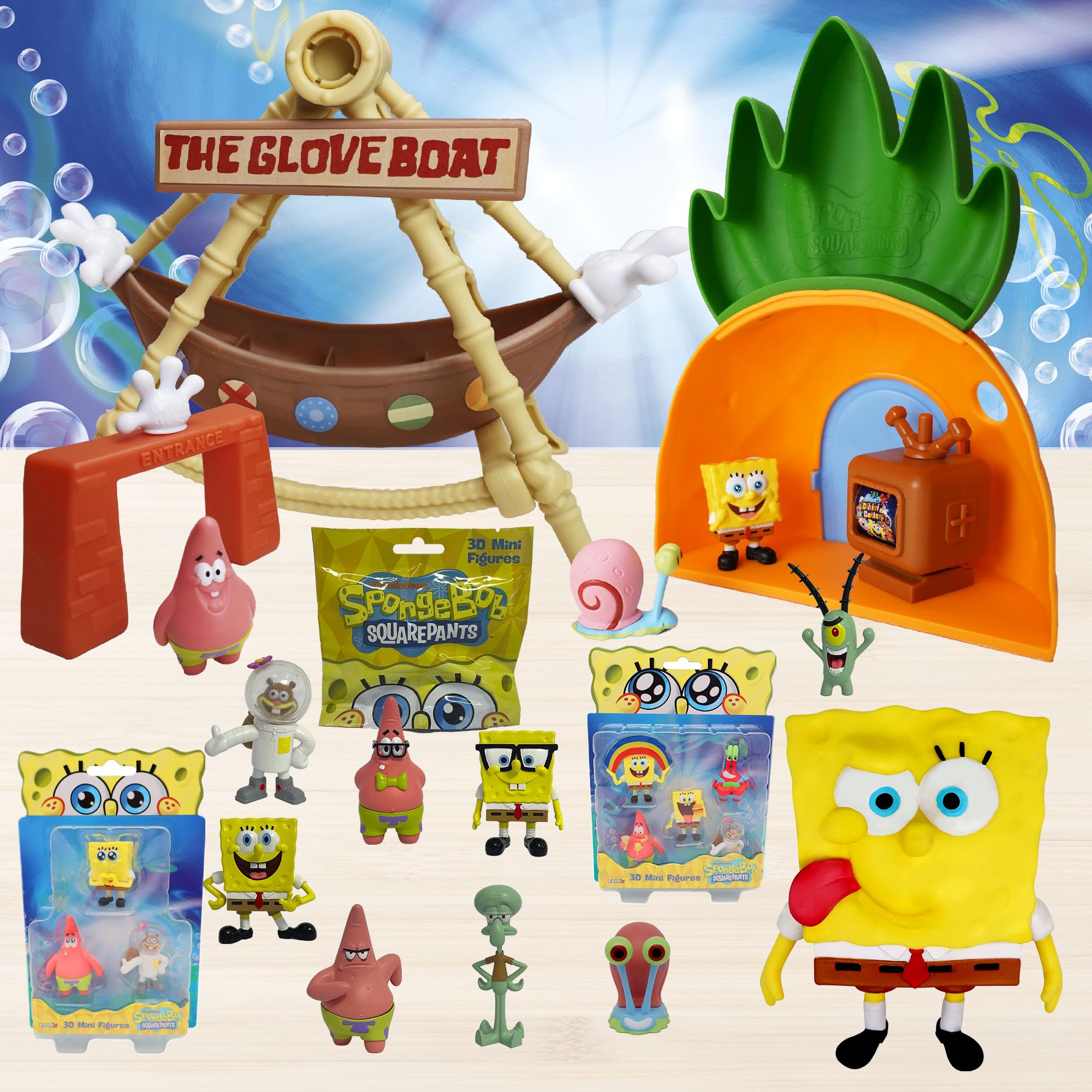 Bizak Monsterflex SpongeBob Figurka SpongeBob Super Wysuwana Elastyczna Lalka, Oficjalny produkt, 4 modele do kolekcjonowania, dla fanów i dzieci od 6 lat (64393003-1)