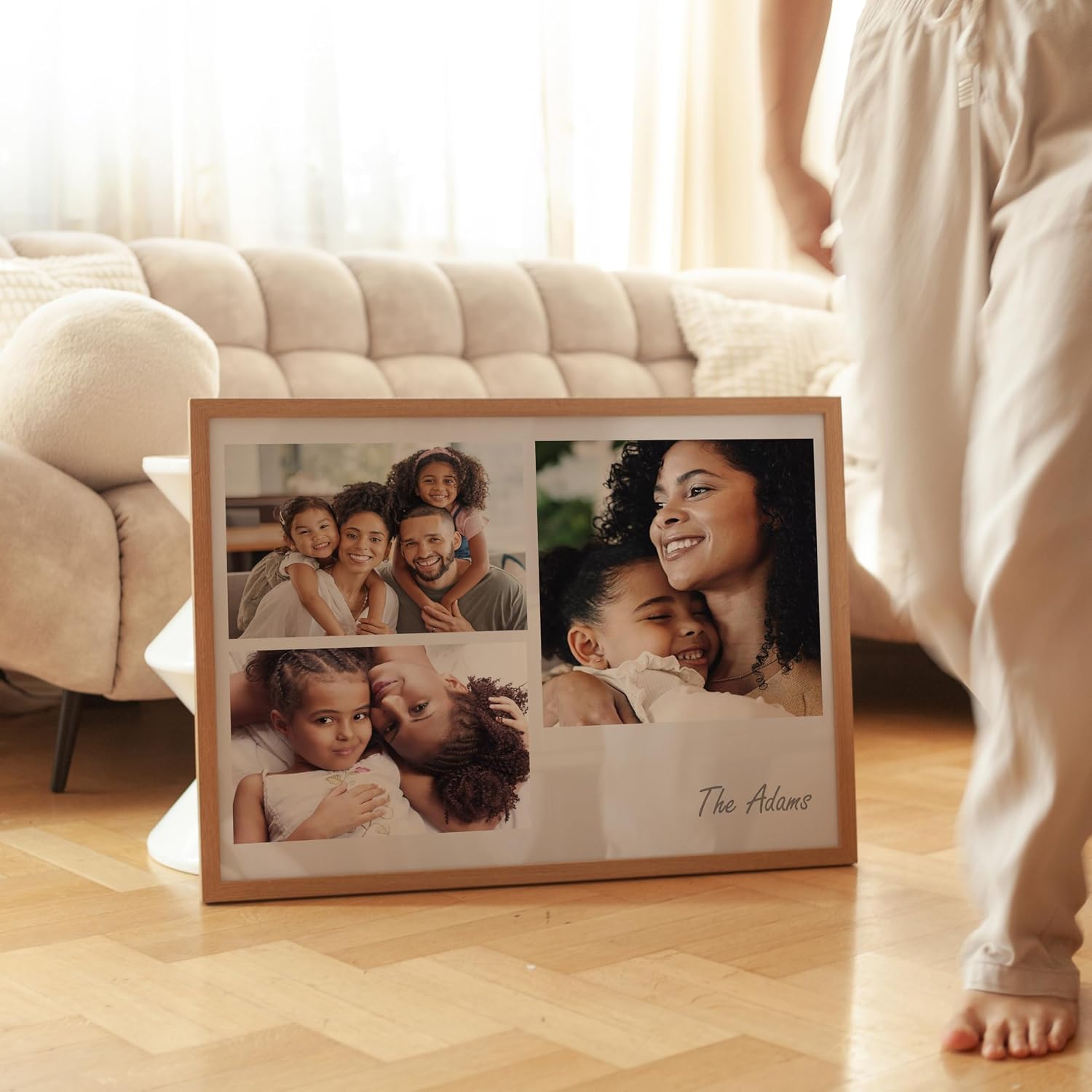 Poster Master Personalized Forever Connected Print, Customized Family Snapshot Poster and Canvas, Love Art, Gift for Parents, Children, Available in 8x10 to 30x40