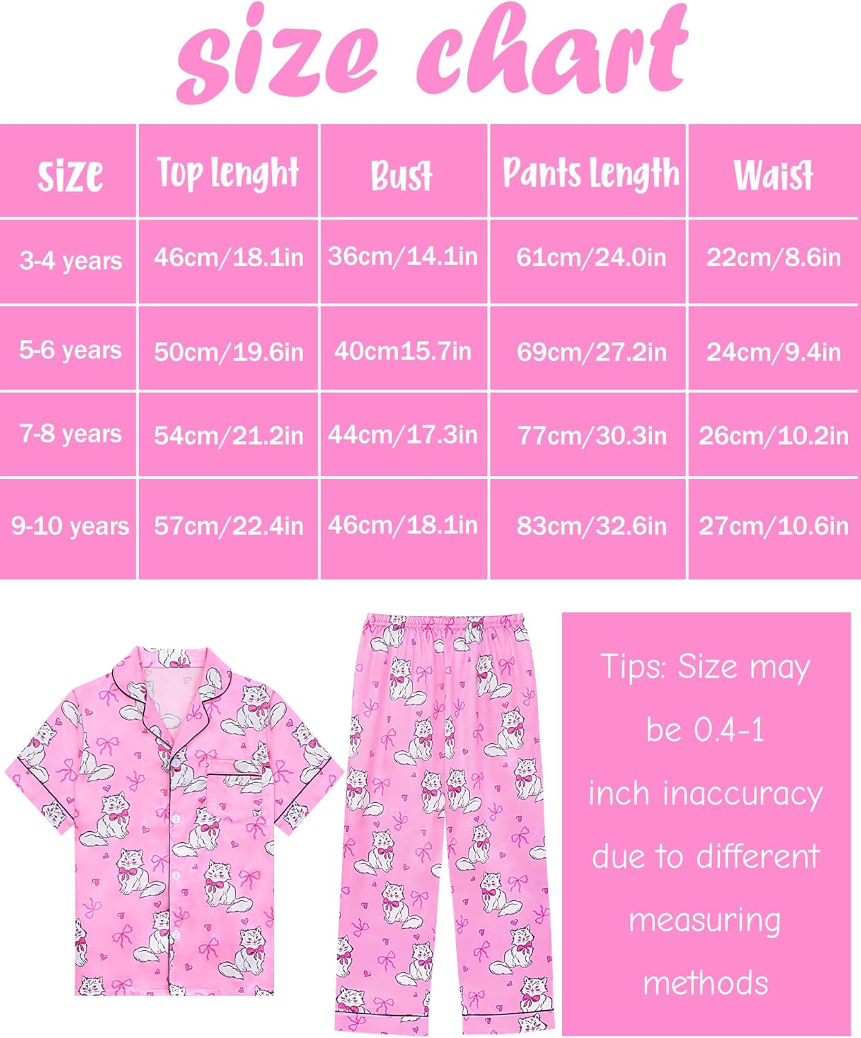 Sylfairy Girls Satin Pajamas Silk PJS Set Rainbow Unicorn Sleepwear Short Sleeve Long Pants Jammies for Toddler Kids - Image 6