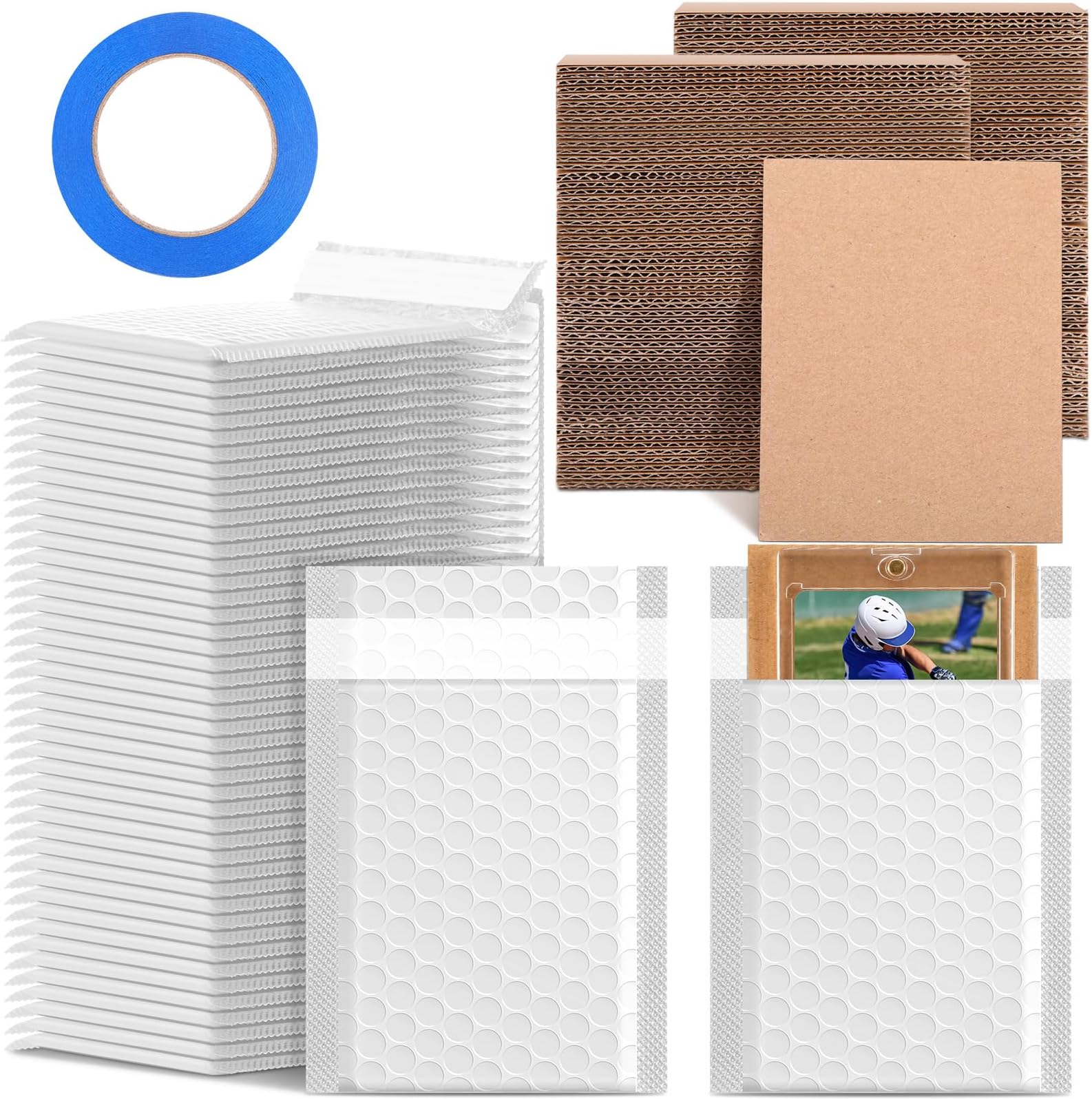 Tatuo 301 Pcs Trading Card Shipping Protector Set Include