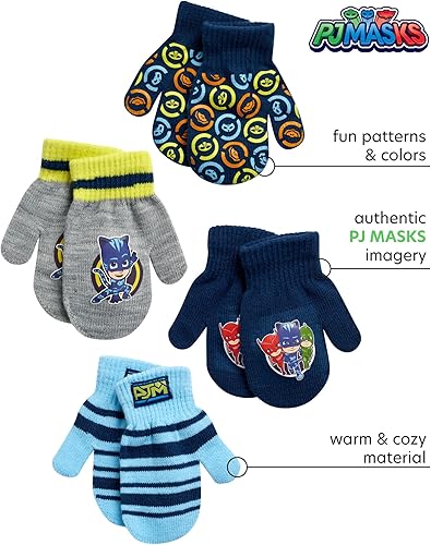 Miniatura 2 de PJ Masks Guantes de invierno para niños paquete de 4 guantes y manoplas de PJ Masks niño pequeño