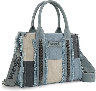 Montana West Wrangler Tote Bag for Women Canvas Woven Top Handle Handbags with Guitar Strap Retro Purse Boho Shoulder Bag