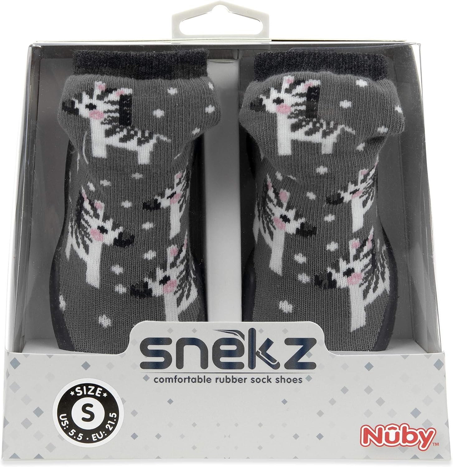 Nuby Snekz Comfortable Rubber Sole Sock Shoes for First Steps