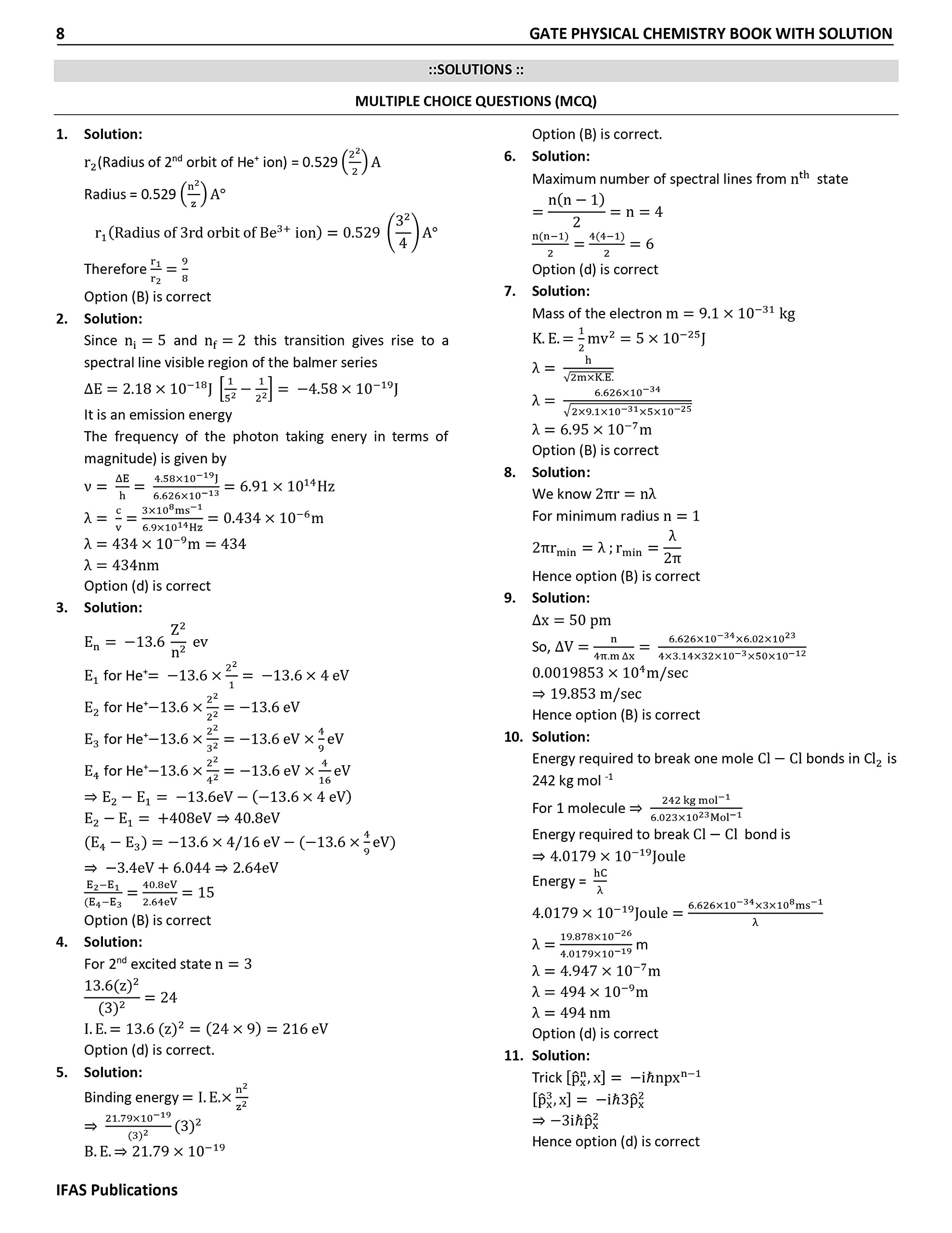 GATE Physical Chemistry Book - Topicwise Practice Question with Solutions (MSQ, MCQs & NAT) - Best Book for GATE Chemistry in India 3