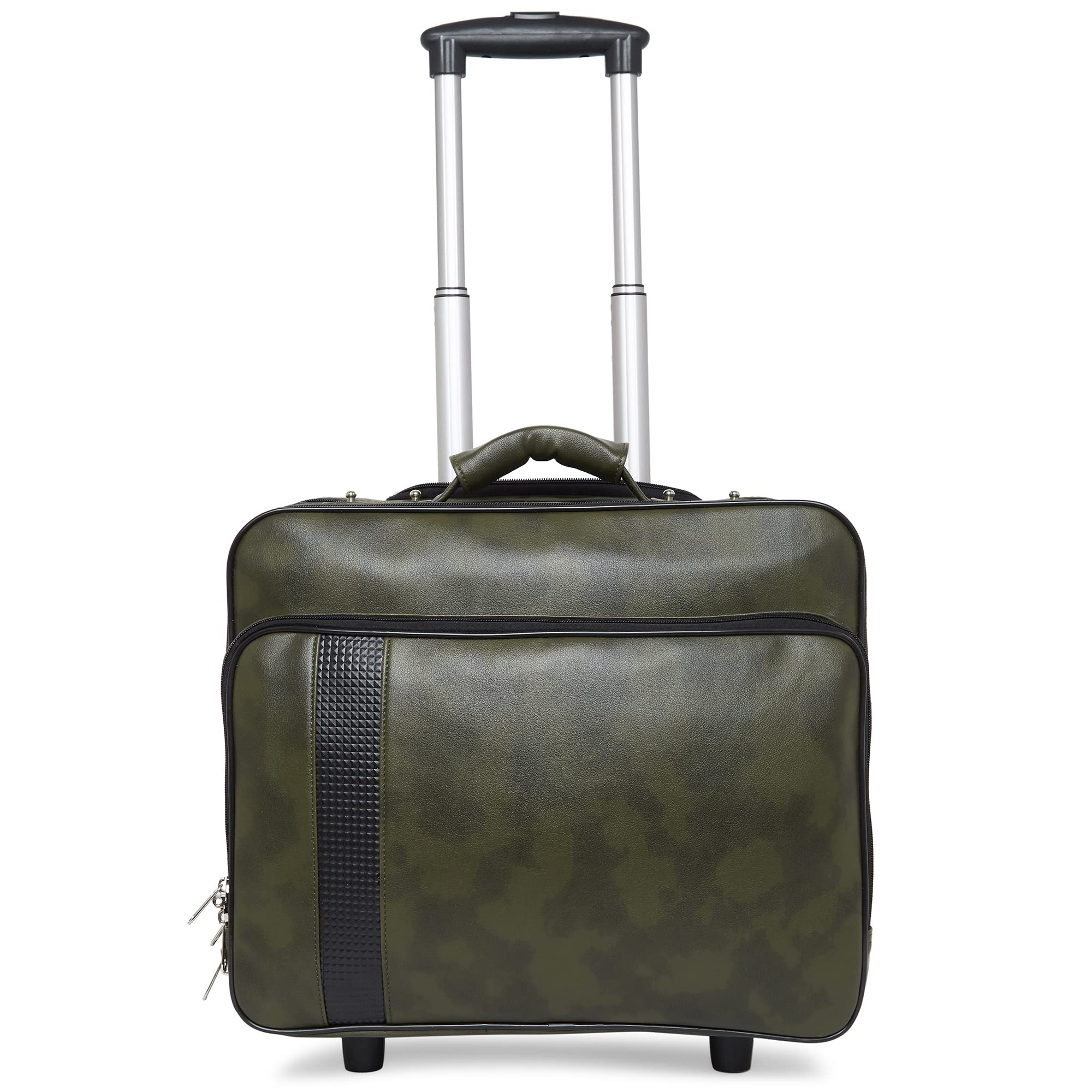 MBOSS Luxury Luggage Faux Leather Hardsided Suitcase 2 Wheel Trolley Bag Travel Laptop Roller Case -(38 cm) (Green) (B0B1F22HJT) Amazon Price History, Amazon Price Tracker