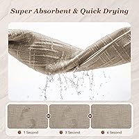 Vista 2 de AMOAMI Bath Mat Non Slip Super Absorbent Quick Dry Bath Mats for Bathroom Floor Rubber Backing Washable Bathroom Rugs Modern Woven Jacquard Mat