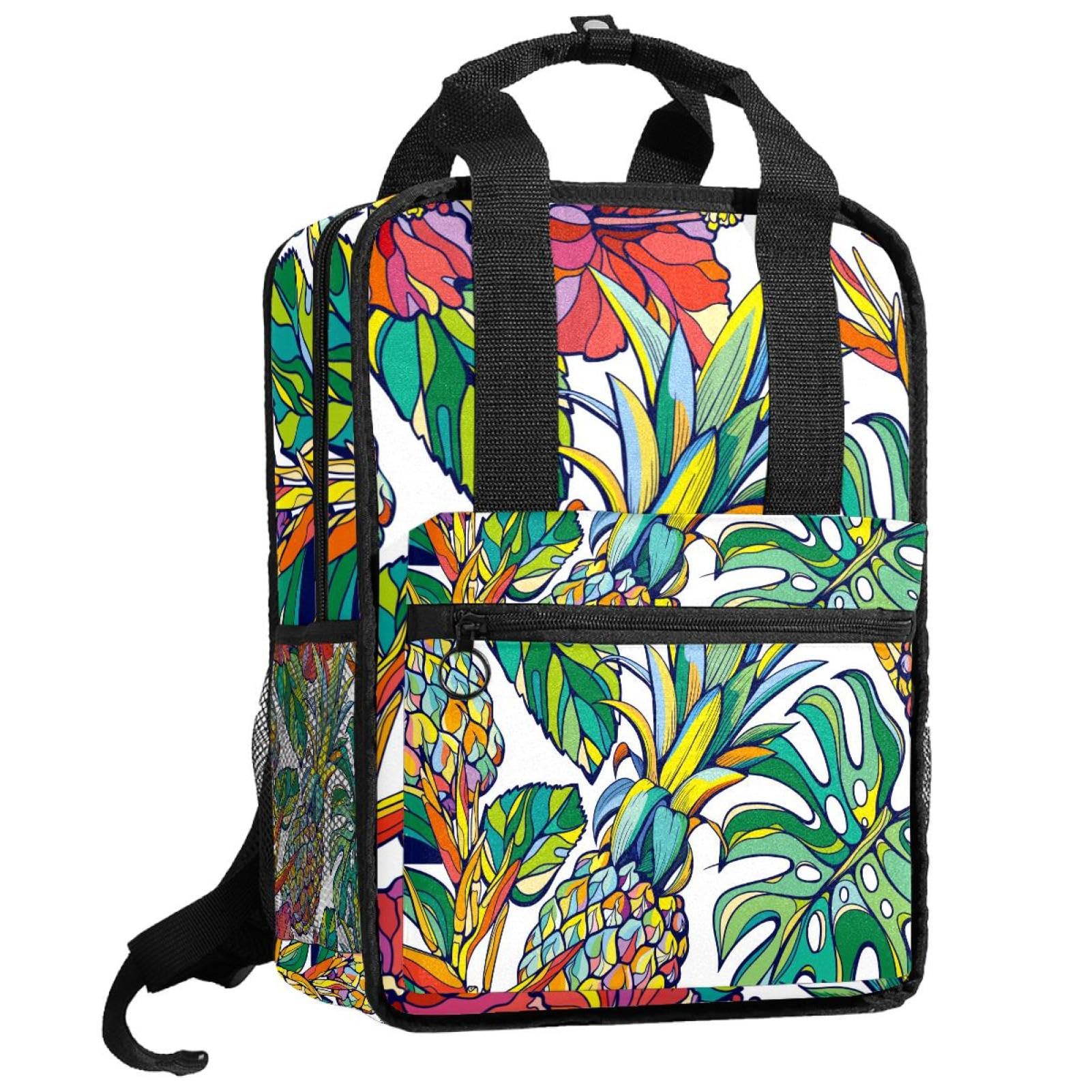 Sac à dos ananas multicolore pour enfant avec bretelles réglables - 8