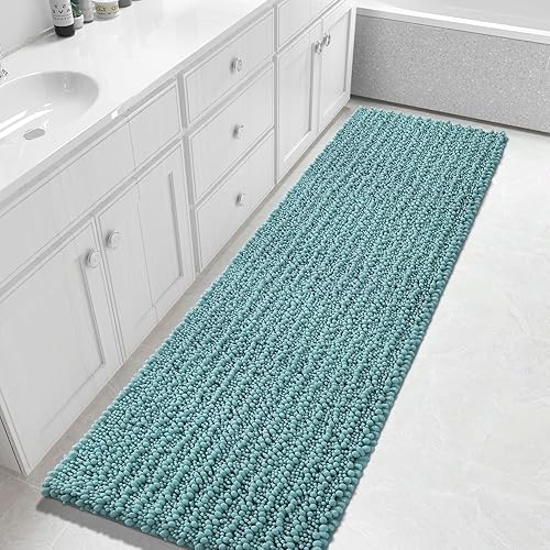 Miniatura 69 de Yimobra Alfombras de baño grandes antideslizantes lavables de 36 x 24 pulgadas, tapete de baño de chenilla ultra suave y absorbente, alfombra de