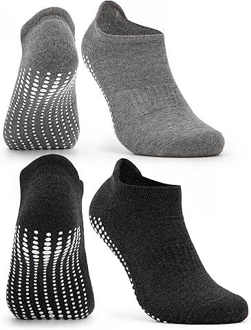 Occulto CALCETINES ANTIDESLIZANTES para MUJER y HOMBRE (2-4 PARES), CALCETINES para YOGA y PILATES MUJER HOMBRE