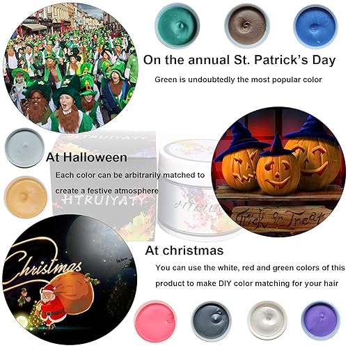 Miniatura 7 de Color de cera temporal azul para cabello rizado oscuro, tinte de pelo para niños, mujeres, hombres, tinte lavable para fiestas, cosplay, Halloween