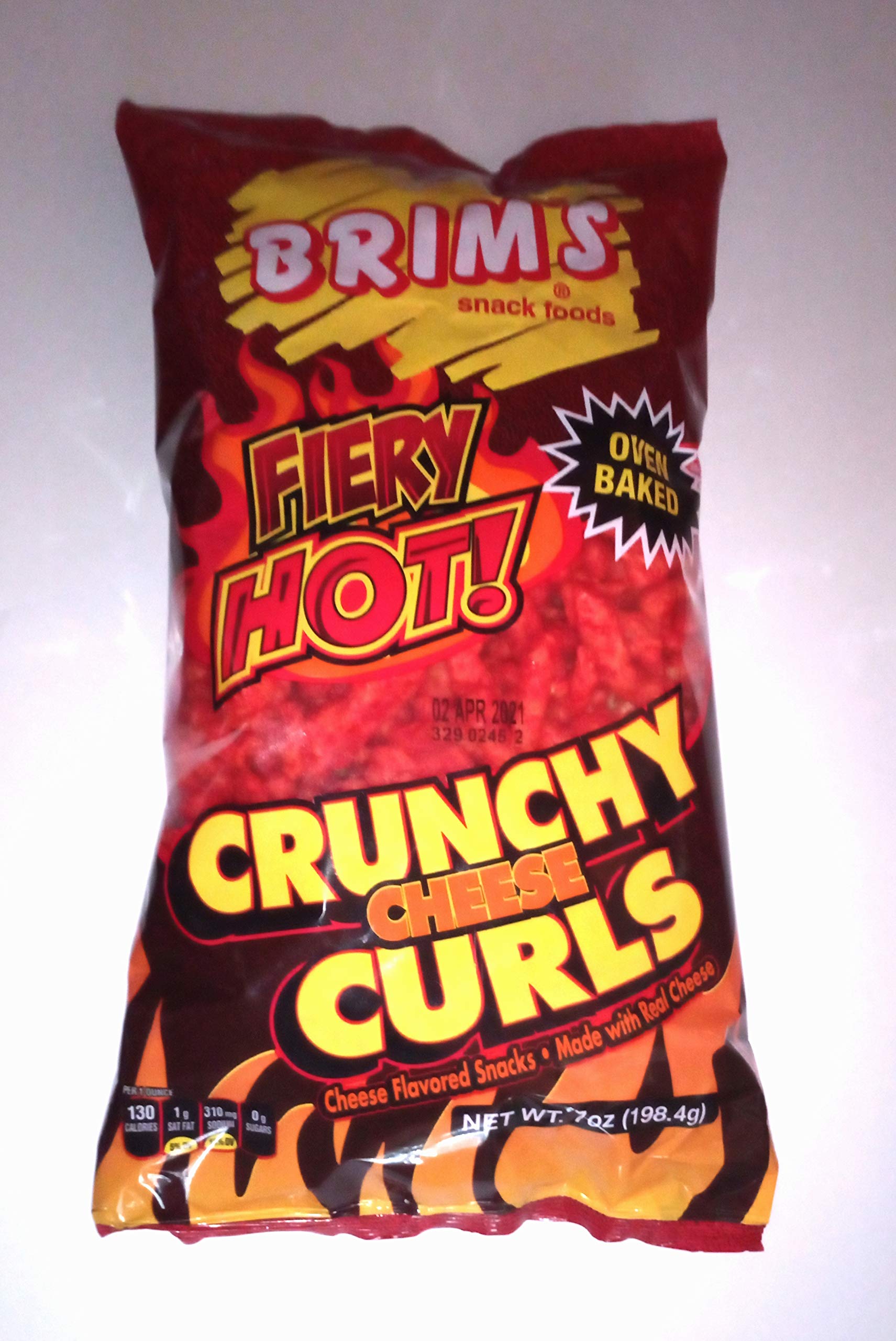 Fiery Hot Crunchy Cheese Curls (1 Bag) 7 oz