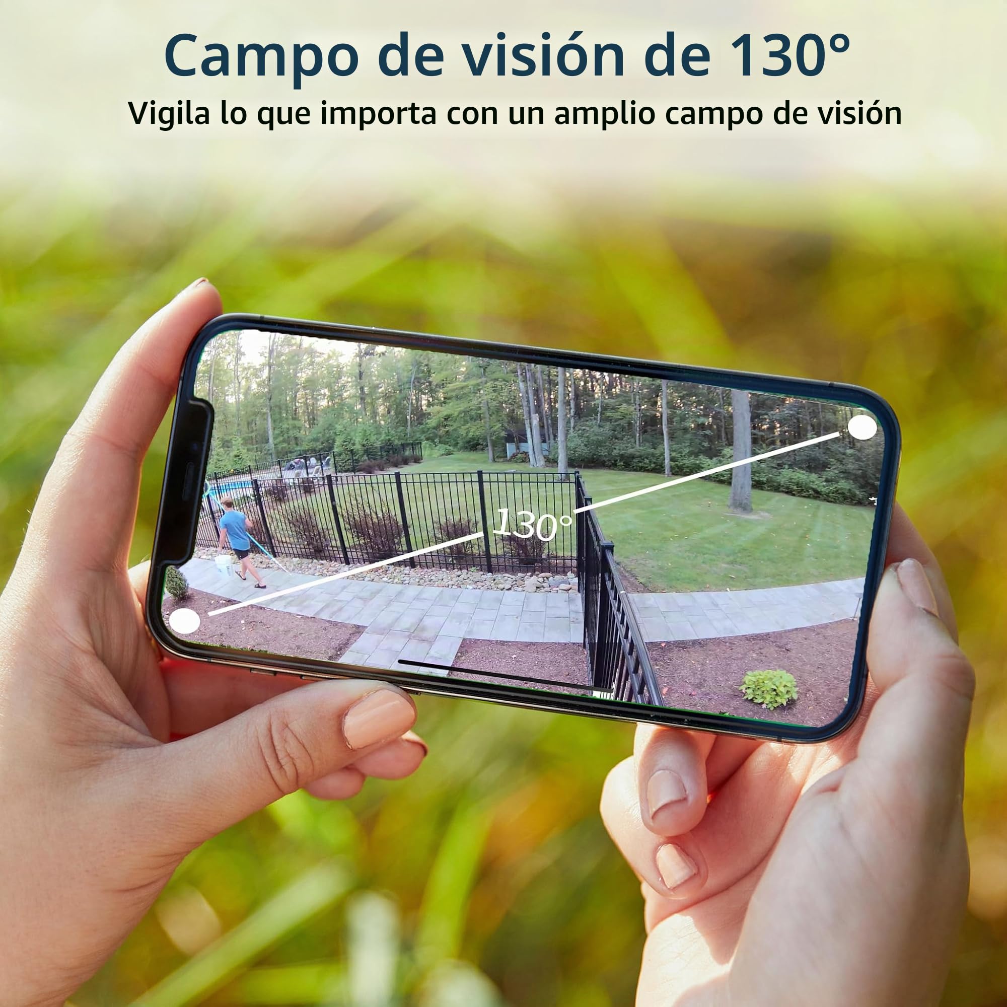 Arlo Essential 2K - Cámara de Seguridad para Exteriores (2ª generación) - Paquete de 4 - Cámara inalámbrica para Exteriores e Interiores, Foco Integrado, visión Nocturna a Color, configuración de