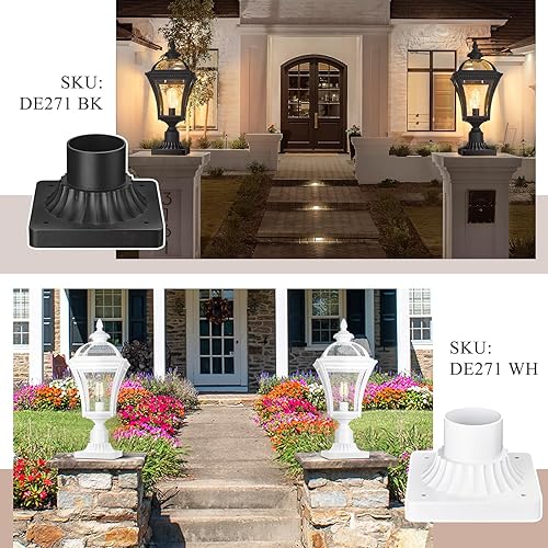 Miniatura 10 de Emliviar Base de montaje en muelle, adaptador de montaje de muelle de aluminio fundido en acabado negro, 20069 BK