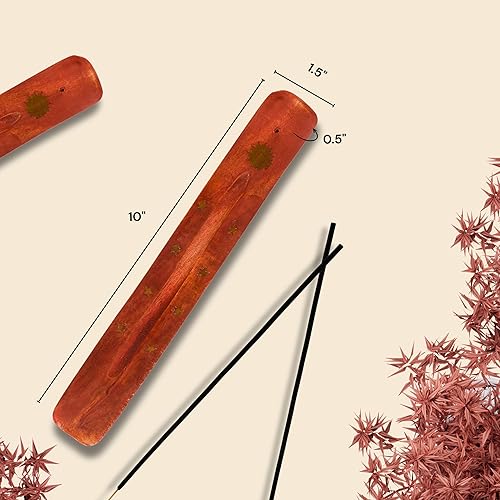 Miniatura 7 de Hosley Soporte para incienso de madera, luna, 10 pulgadas de largo. Regalo ideal para bodas, aromaterapia, zen, spa, vasto y reiki chakras