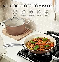 Vista 3 de KOCH SYSTEME CS 10 Inch Nonstick Frying Pan with Lid, Ceramic Non Stick Frying Pans, Non Stick Pan for Cooking, Induction Compatible Skillet, Free