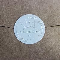 Vista 4 de 100x A Sweet Thank You Embossed Stickers Wedding Sticker Wedding Snack Bag Sweets Desserts Favors Stickers Embossed Labels Thank You Gift Tags Party