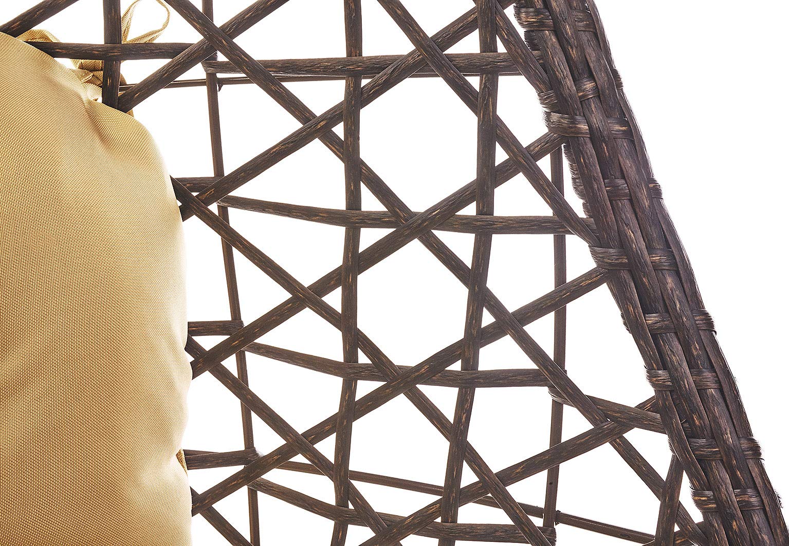 Kobolo Hängekorb Hängesessel Crisscross mit Gestell und Schwingkorb aus Polyrattan
