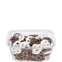 Vista 2 de DART CH35DEF Contenedor transparente con bisagras de 35 onzas con tapa plana (paquete de 200)