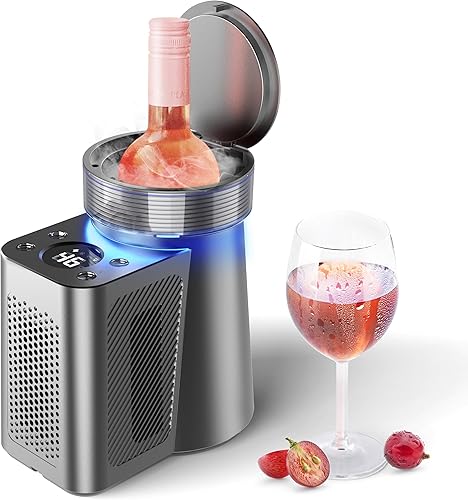 Wine Chiller,Yeego Electric Portable Wine Cooler for Drink Cold and 750ml Red & White Wine,314 Stainless Steel Iceless Wine Chiller,Kitchen Bar RV disponible en Yaxa Venezuela