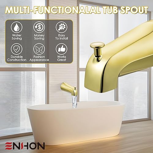 Miniatura 5 de Boquilla deslizante para bañera con desviador, compatible con el estándar americano 8888026.002, grifo de bañera de baño, se adapta a tubo de agua