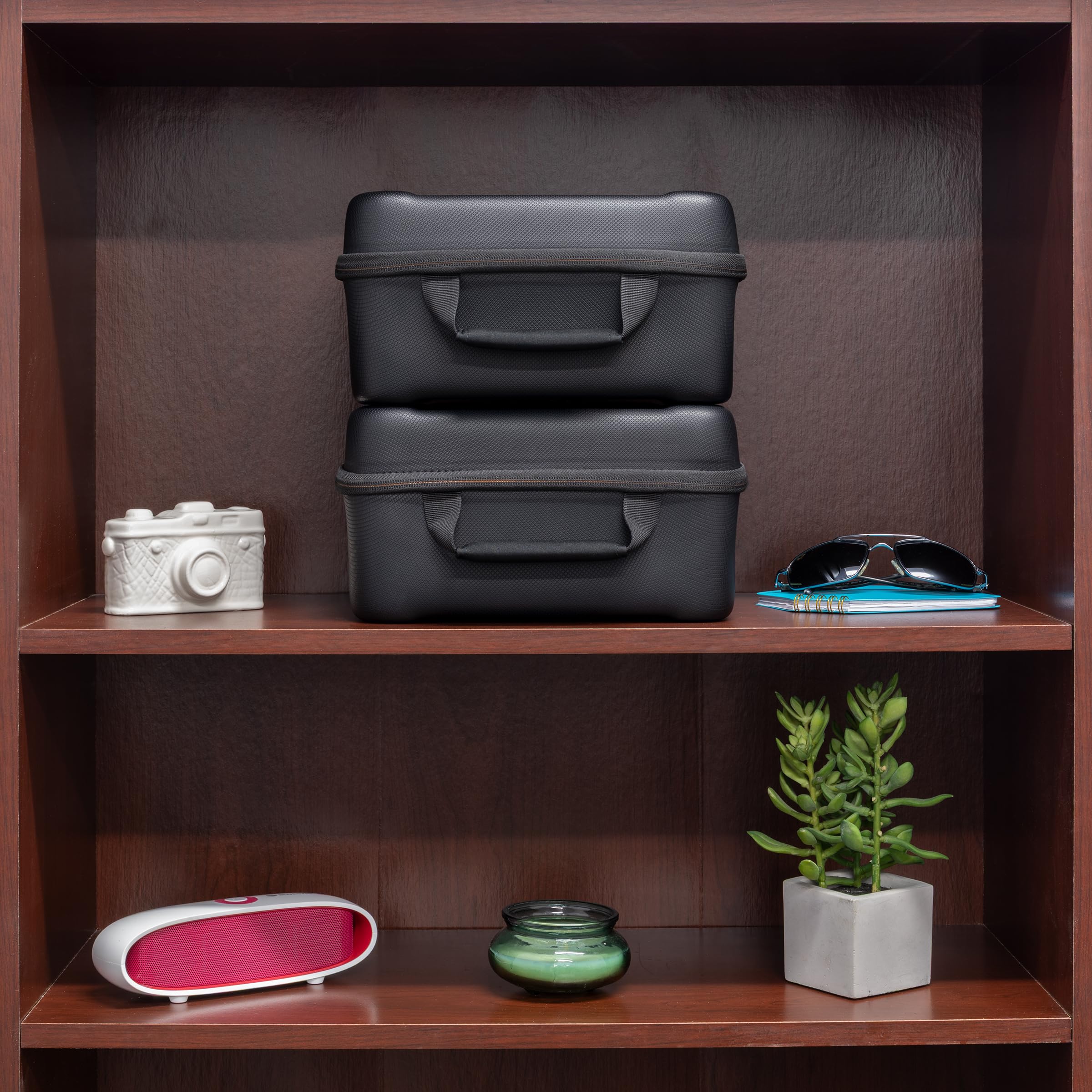 USA Gear Organizador de Viaje para Electronica 25,4 CM, Estuche Tech Semirigido con Divisores para Cables, Movil, Hotspot, Mouse Inalambrico, Disco Duro Externo y Accesorios, Cierre Cremallera