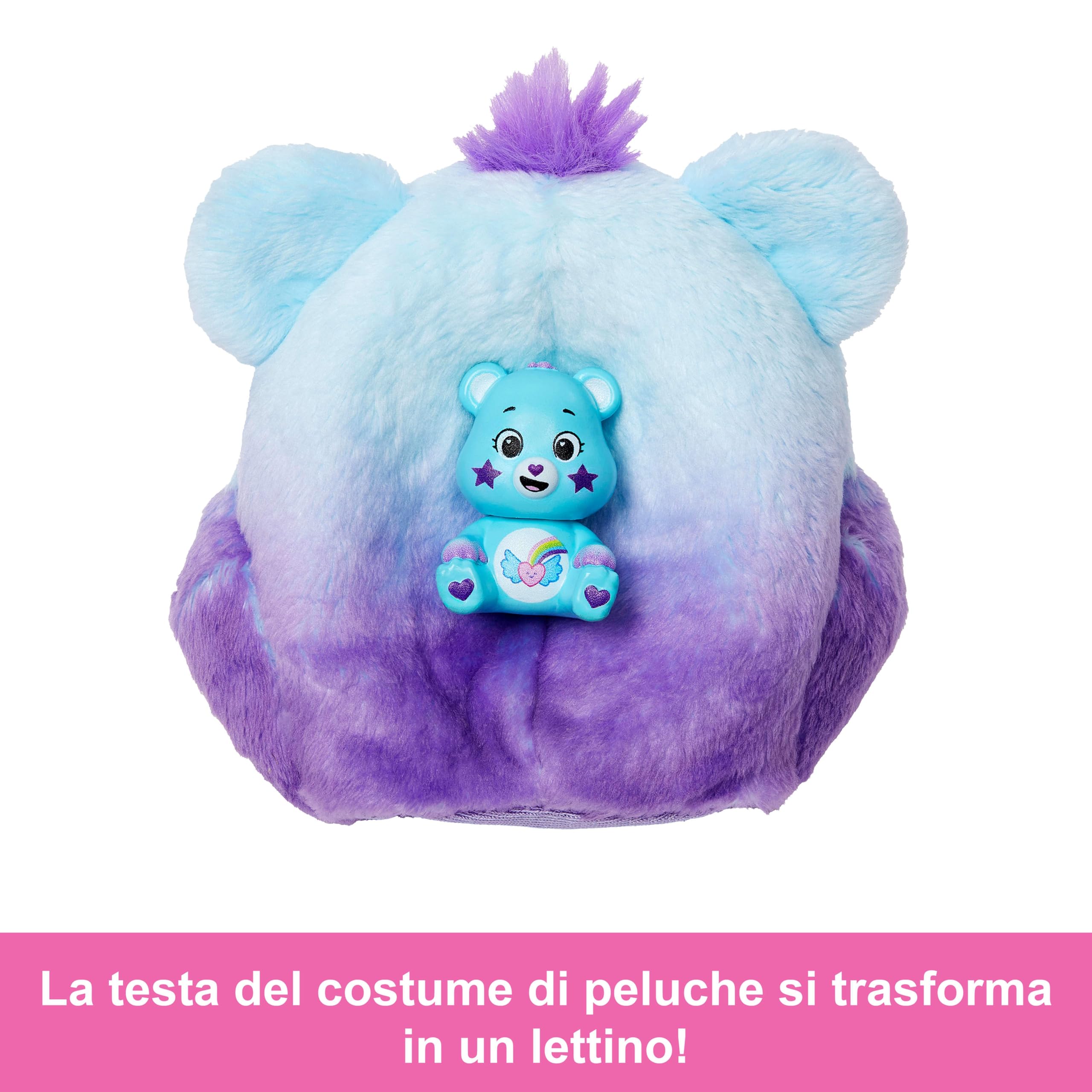 Barbie - Dream Bright Bear, bambola Cutie Reveal Care Bears Serie 2 con costume in peluche e mini orso, 10 sorprese e accessori con effetto cambia colore, giocattolo per bambini, 3+ anni, JFV61