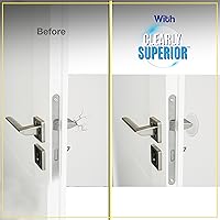 Vista 6 de Paquete de 8 parachoques redondos medianos transparentes de 2.5 pulgadas, protector de pared autoadhesivo para pomo de puerta, protege las paredes