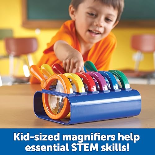 Miniatura 3 de Learning Resources Primary Science - Lupas jumbo con soporte (6 piezas) y balanza de balanza de balde de balde