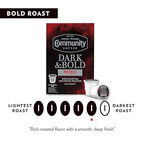 Vista 48 de Community Coffee Dark & Bold Espresso Roast - 12 cápsulas de café tostado extra oscuro, compatible con cafeteras Keurig 2.0 K-Cup, 12