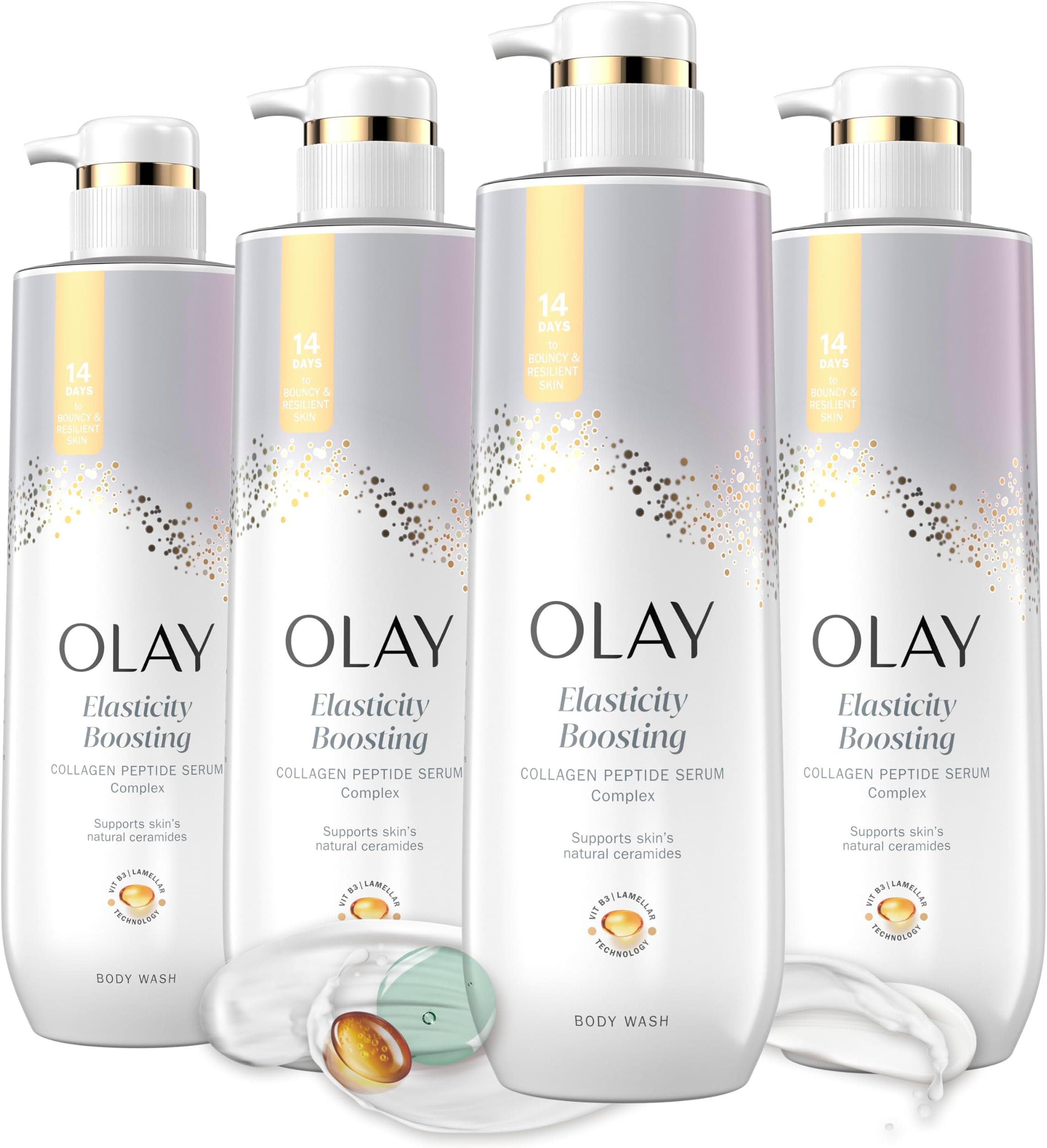 Olay cleansing & firming body wash with vitamin b3 and collagen, 17.9 fl oz, 17.9 Fl Oz