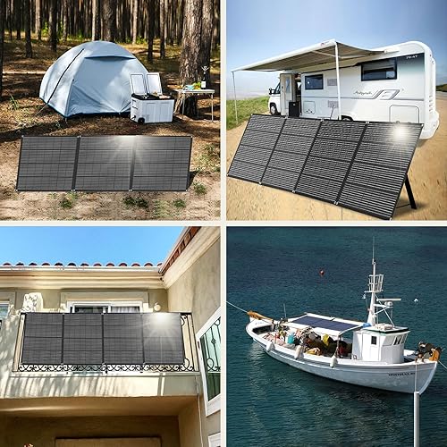 Miniatura 6 de 310 W 18 V Panel solar plegable portátil monocristalino ETFE 24% alta eficiencia plegable Kickstand ultraligero impermeable IP65 cargador solar para