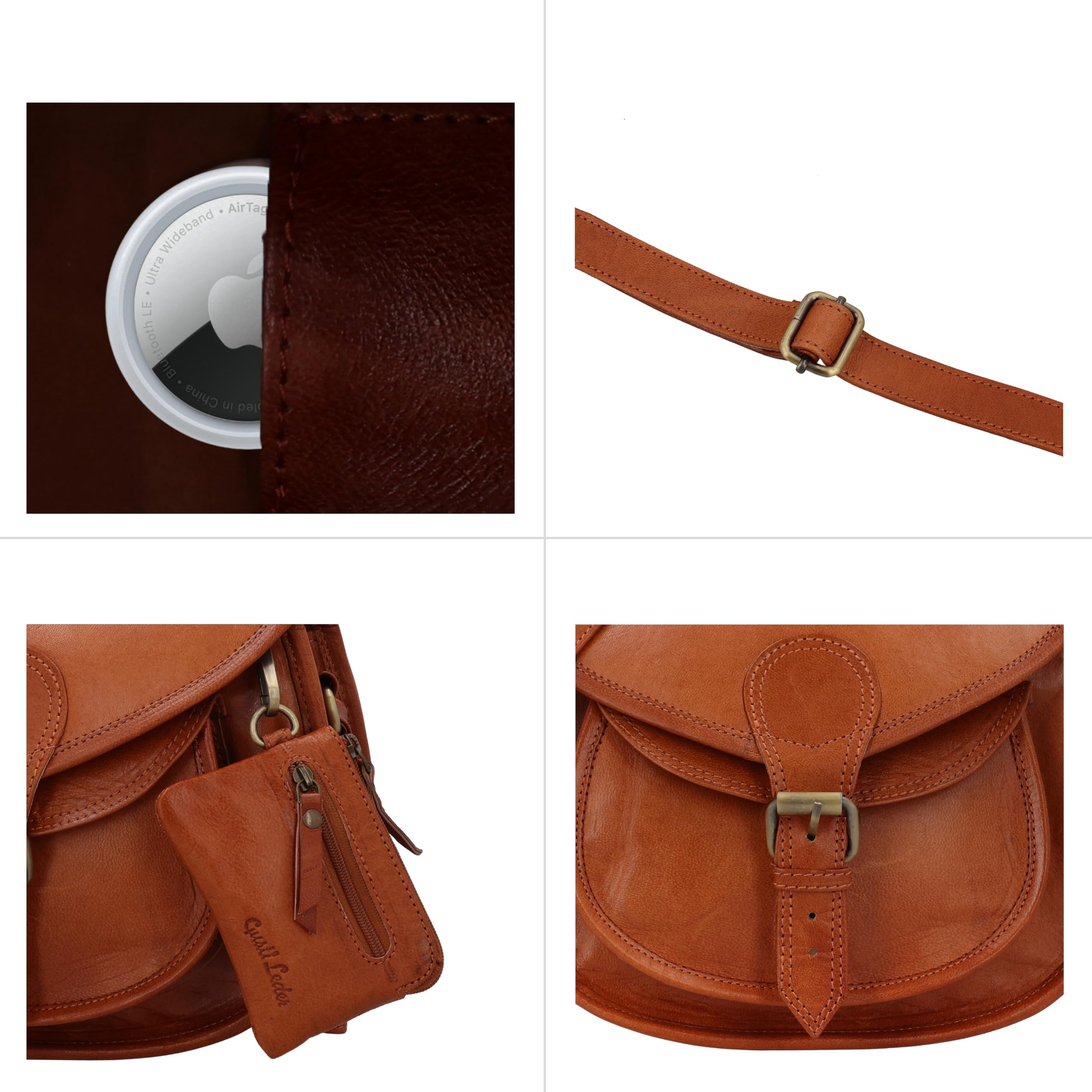 Gusti Borse in pelle - “Evelyn” borsetta da donna a tracolla piccola vintage