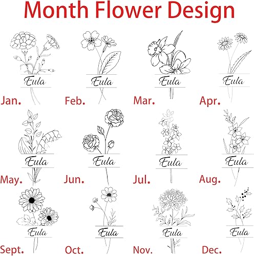 Miniatura 7 de MOSTOP Vaso de café helado personalizado con tapas y pajitas, tazas de vidrio, vaso de flor de nacimiento personalizado, regalo del día de la madre,