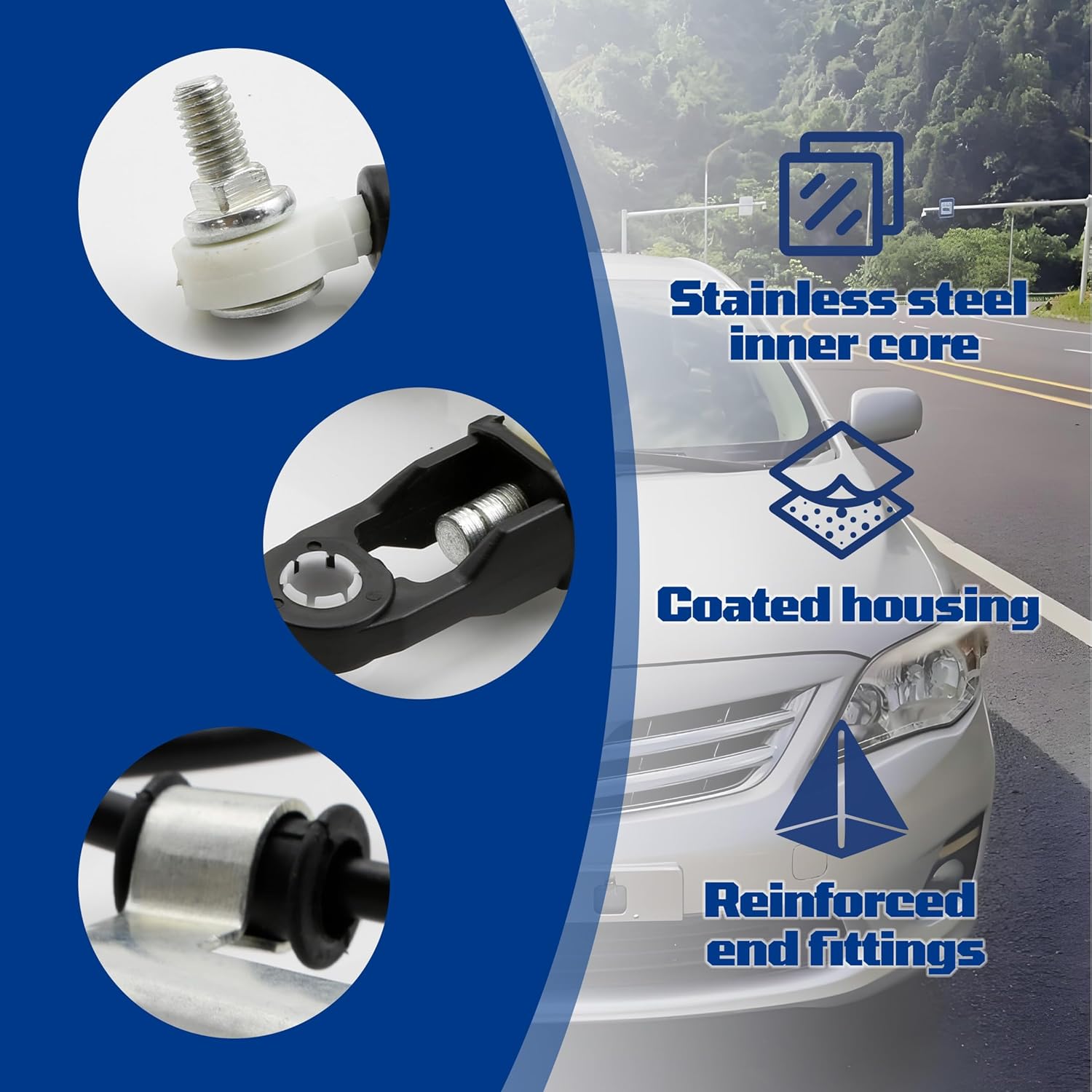 Transmission Shift Control Cable fit for Toyota Corolla 2009 2010 2011 2012 2013 Auto Transmission Range Lever Cable Replace 33820-12D30 33820-02600